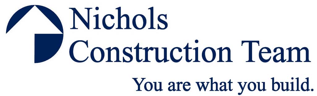 Nichols Construction Team dk blue logo bigger arrow RBA