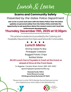 Lunch and Learn with Gates Police Department @ Westside Family YMCA